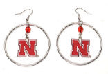 CCP-6806 Earrings Big Hoop Huskers 1.75 x 2.5in