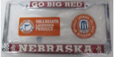 23913NE NE Husker License Plate Frame Go Big Red