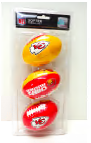 KC74413 KC Chiefs football 3pk 4x3in
