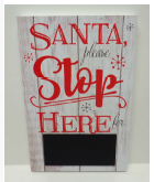35928 Santa chalkboard sign 9.5x14in
