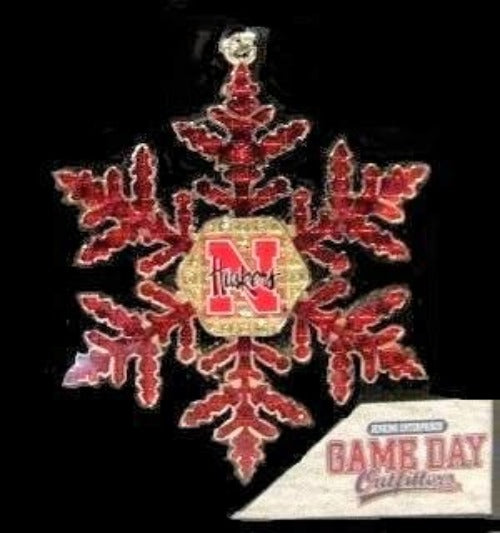 26860NE  Husker Snowflake Ornament